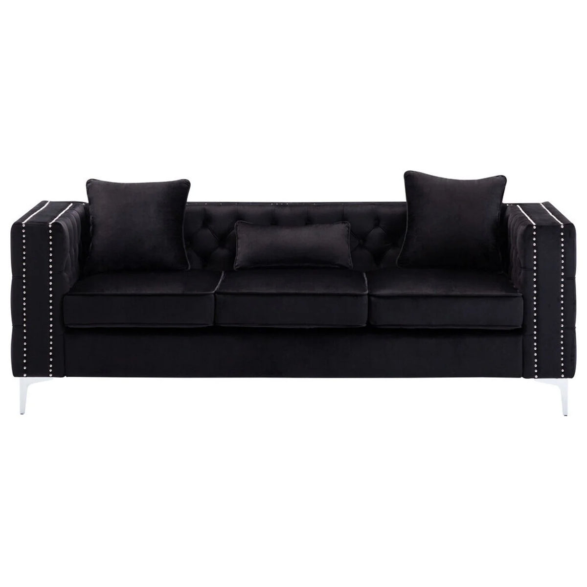 Nordic Haven Velvet Sofa W77542
