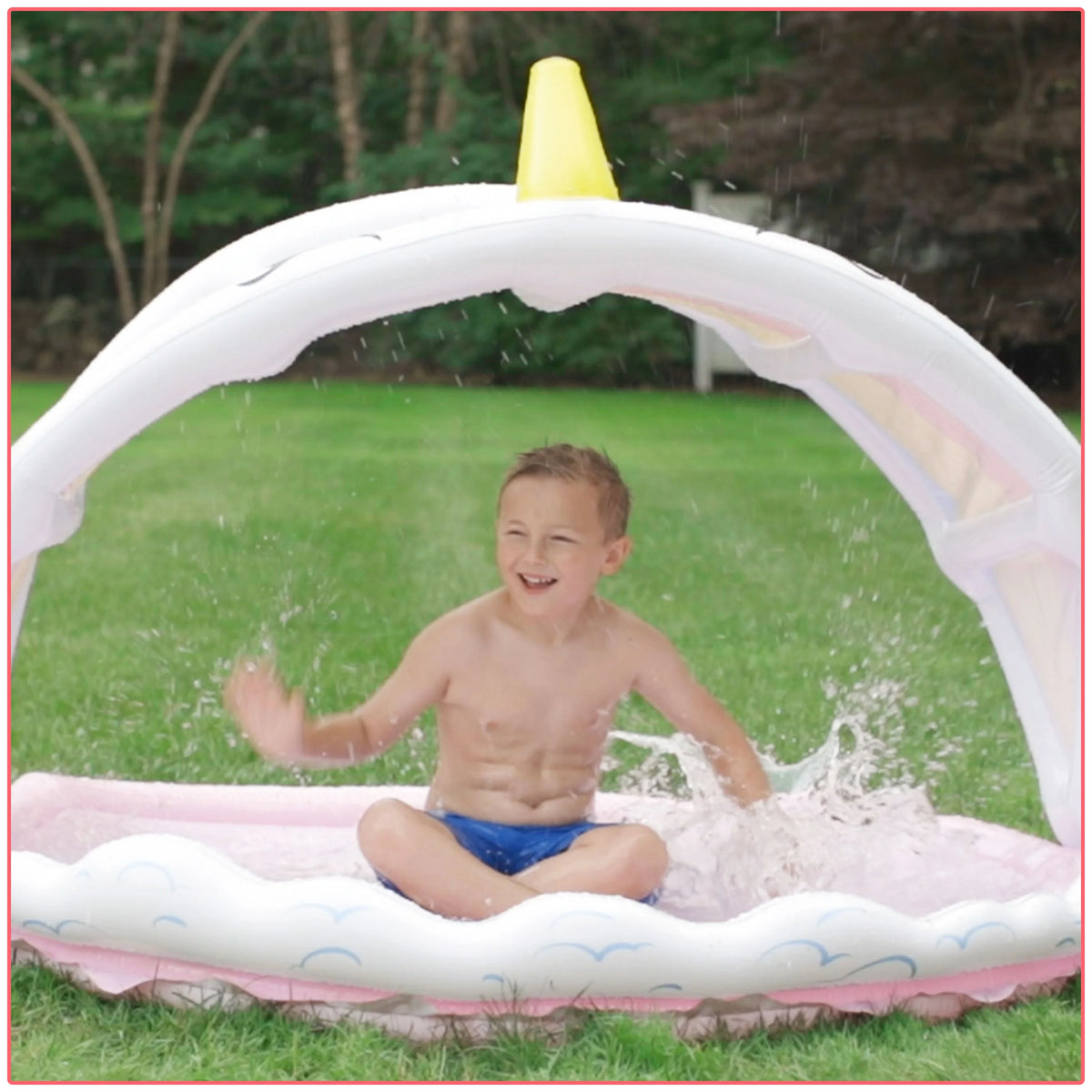 Rainbow Unicorn Sprinkler and Splash Pad 5.5' L8217