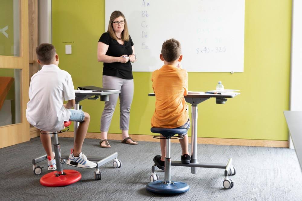 Grey Adjustable Wobble Chair U296086