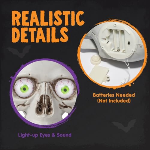 Sound Activated LED Skull Halloween Decoration Z284585