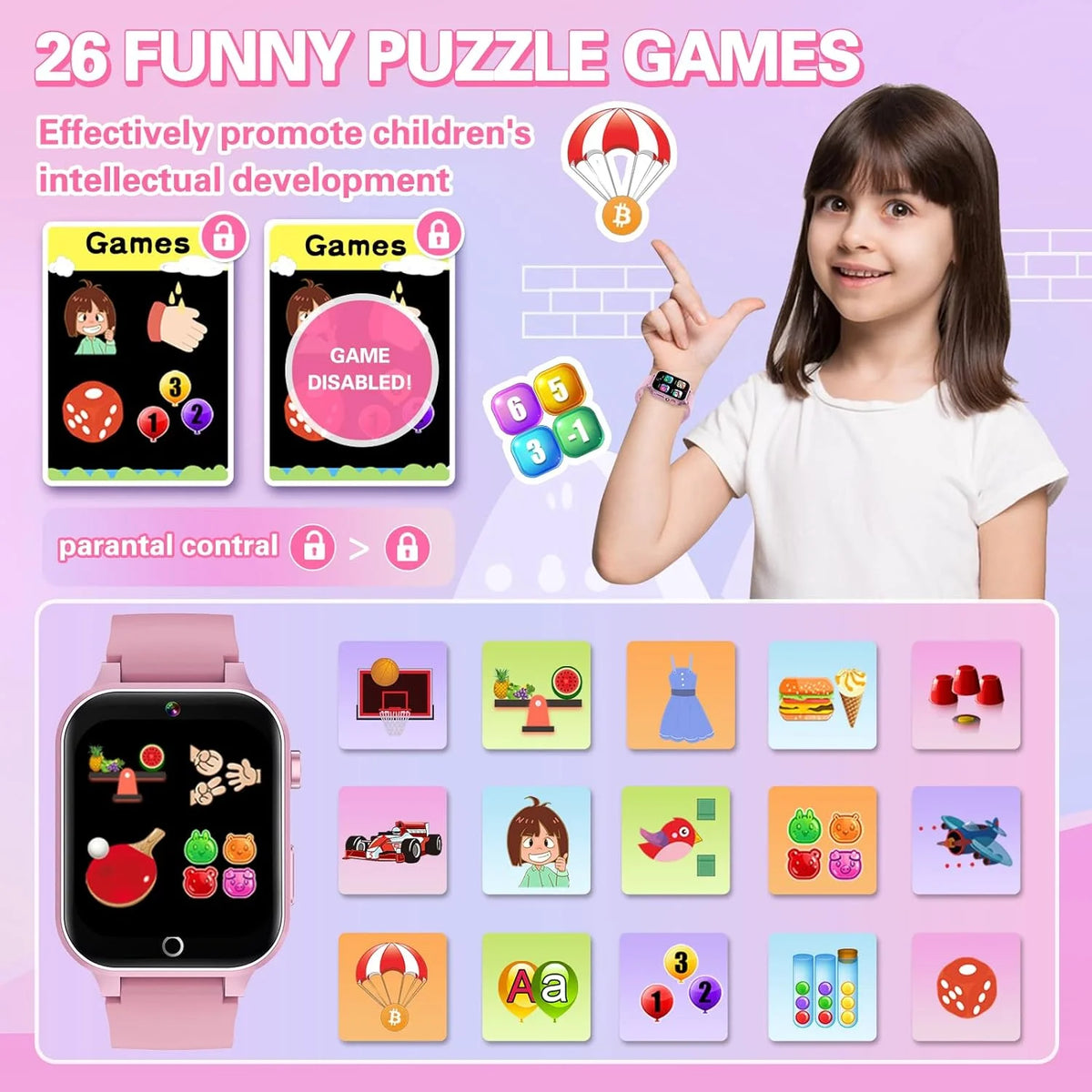 Smart Watch with Games Video Camera Music Pedometer Q62034