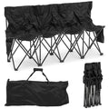 Portable 4 Seat Foldable Soccer Bench with Pockets and Carrying Bag G1037