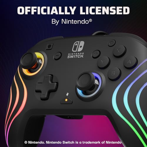 Black Wireless RGB Gaming Controller for Nintendo Switch I626485