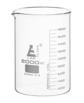 2000ml Borosilicate Glass Low Form Beaker with Spout R48781