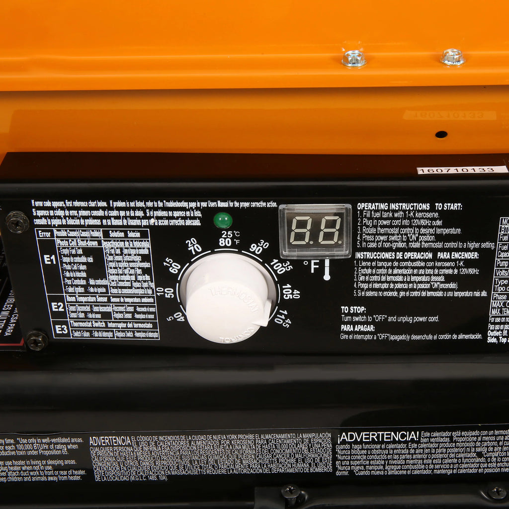Kerosene Diesel Forced Air Heater with Thermostat 140,000 BTU L1238