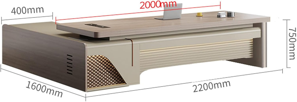 Large Executive Desk with Storage Cabinets O672965