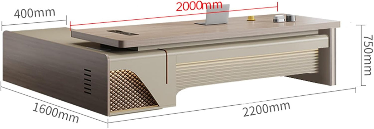Large Executive Desk with Storage Cabinets O672965