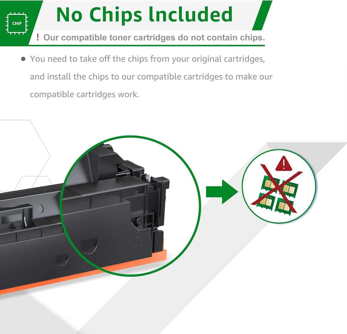 Compatible Toner Cartridge for HP 414X W2020X 414A W2020A, 1 Black, Pack of 2 P369