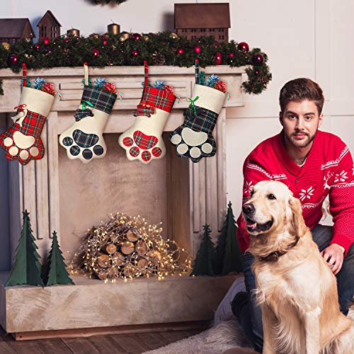 16 Inch Plaid Pet Christmas Stockings K731286