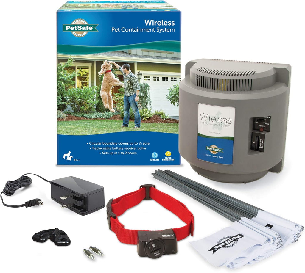 Wireless Pet Fence Pet Containment System, 1/2 Acre, Waterproof Receiver C2962