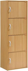 4 Shelf 4 Door Bookcase in Beech G920836