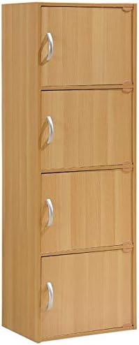 4 Shelf 4 Door Bookcase in Beech G920836