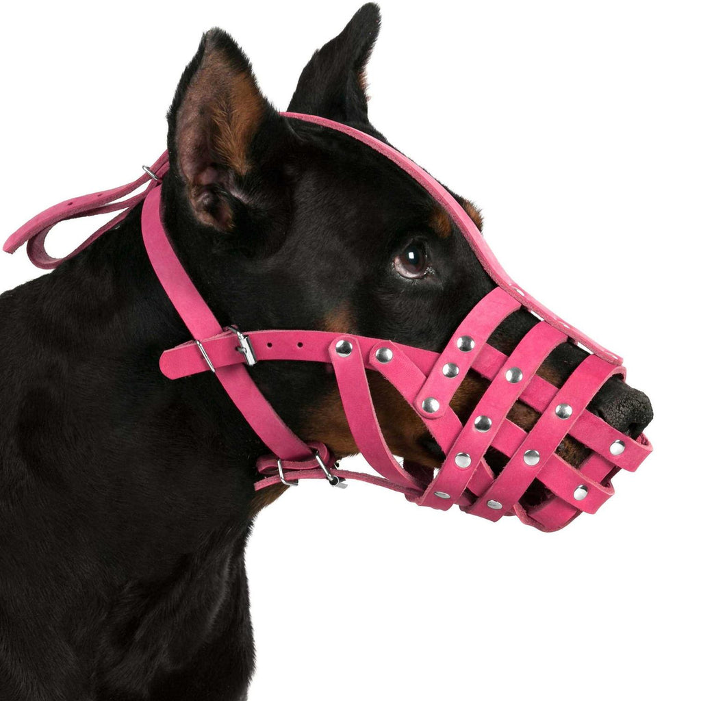 Leather Basket Dog Muzzle L948726