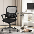 Black Ergonomic Mid-Back Mesh Swivel Office Chair L9874