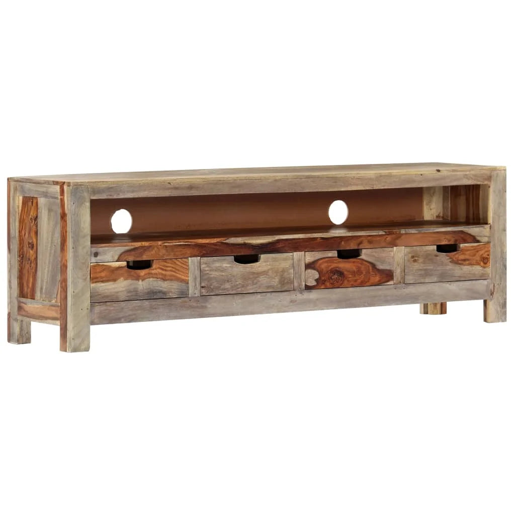 Sheesham Wood TV Cabinet with 4 Storage Drawers Y25028