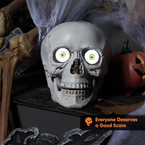 Sound Activated LED Skull Halloween Decoration Z284585