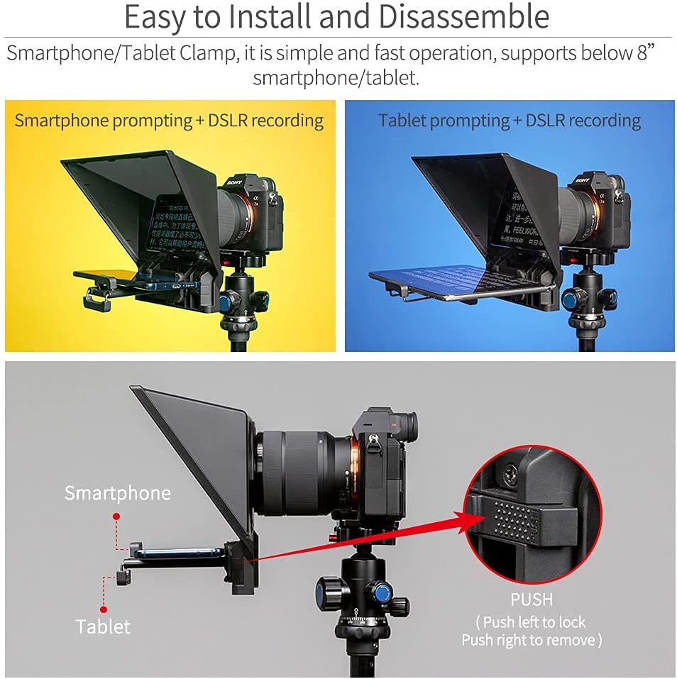 Portable 8-inch Teleprompter Pack of 2 N512