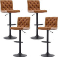 Grey Faux Leather Swivel Counter Height Stools with Footrest Q216