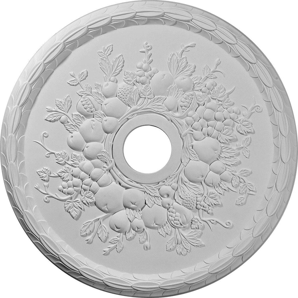 Grape Ceiling Medallion, Hand-Painted Clear Yellow N9978
