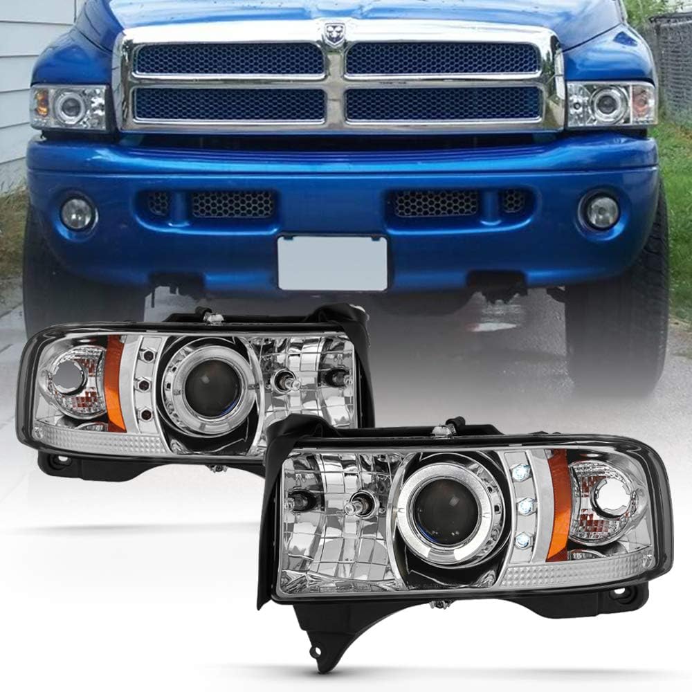 For 1994-2001 Dodge Ram 1500 2500 3500 LED Projector Headlights Assembly T94745