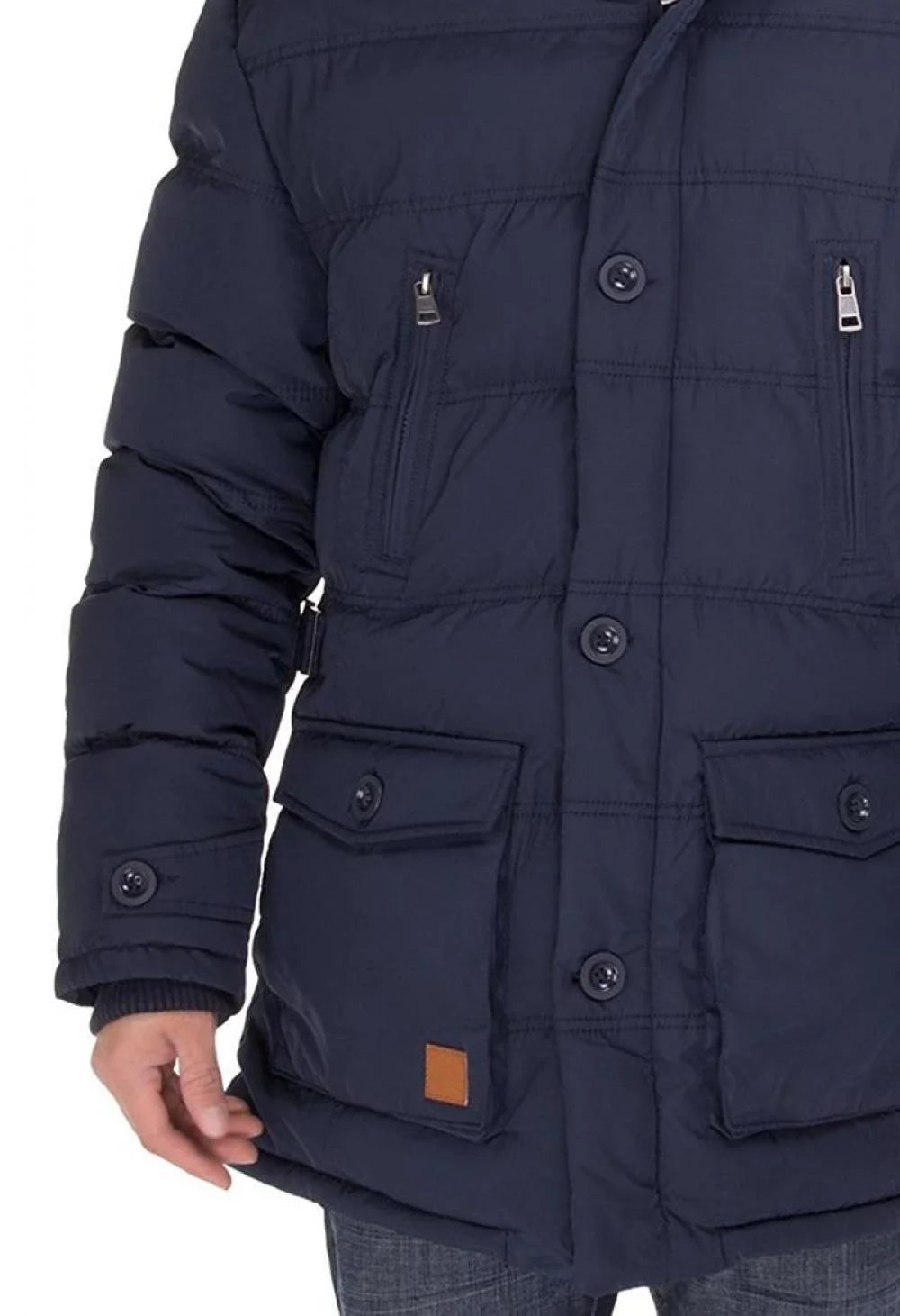 Navy Blue Down Jacket V9290