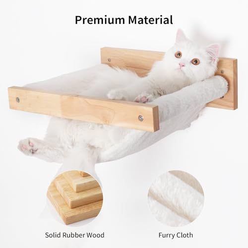 Black Stripe Wooden Cat Wall Shelf D365