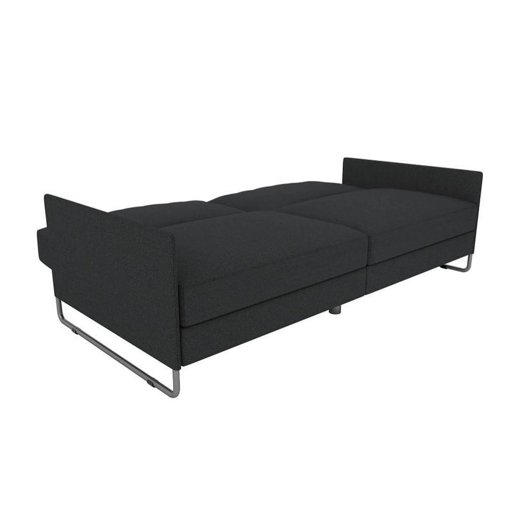 Grey Linen Convertible Futon Y9610