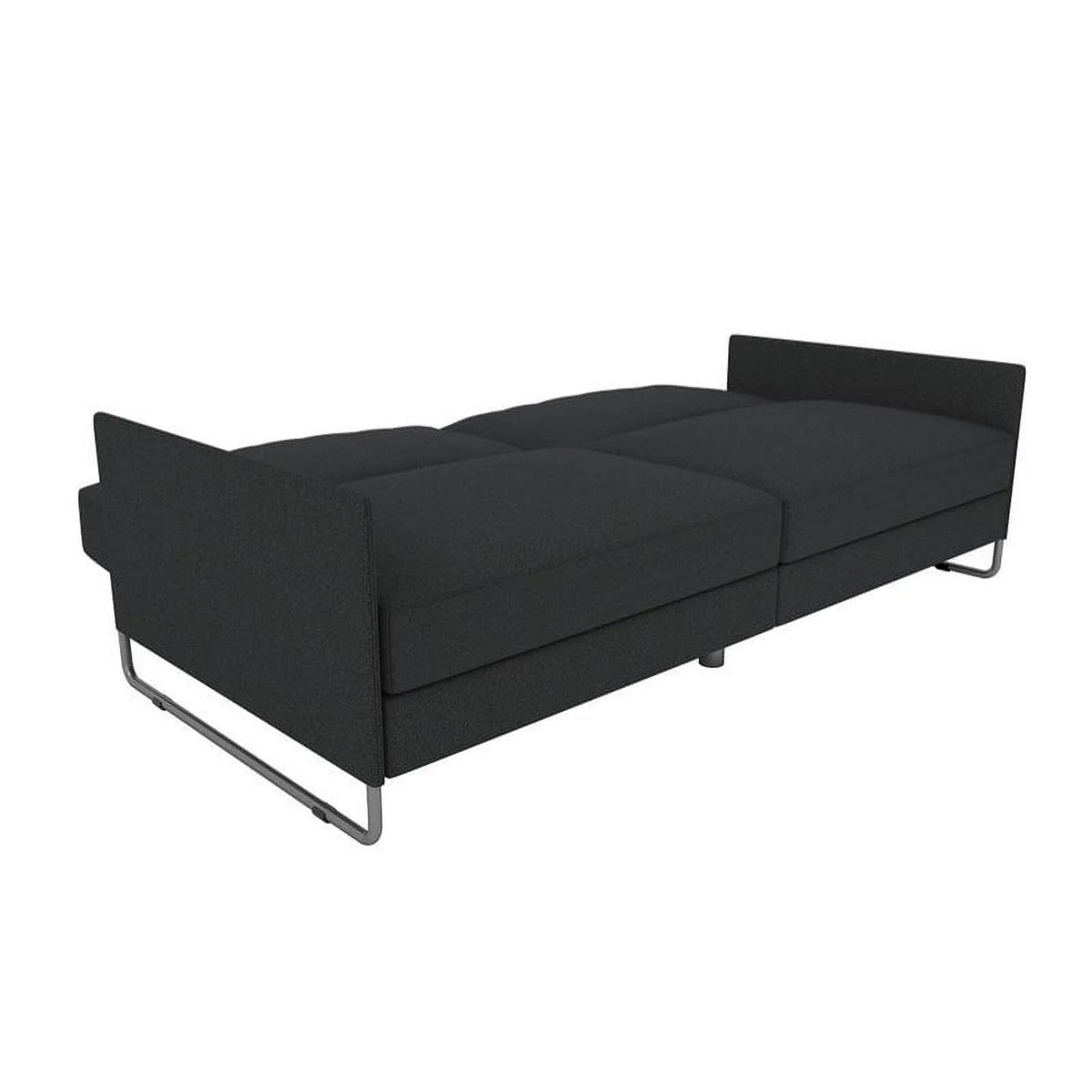 Grey Linen Convertible Futon Y9610