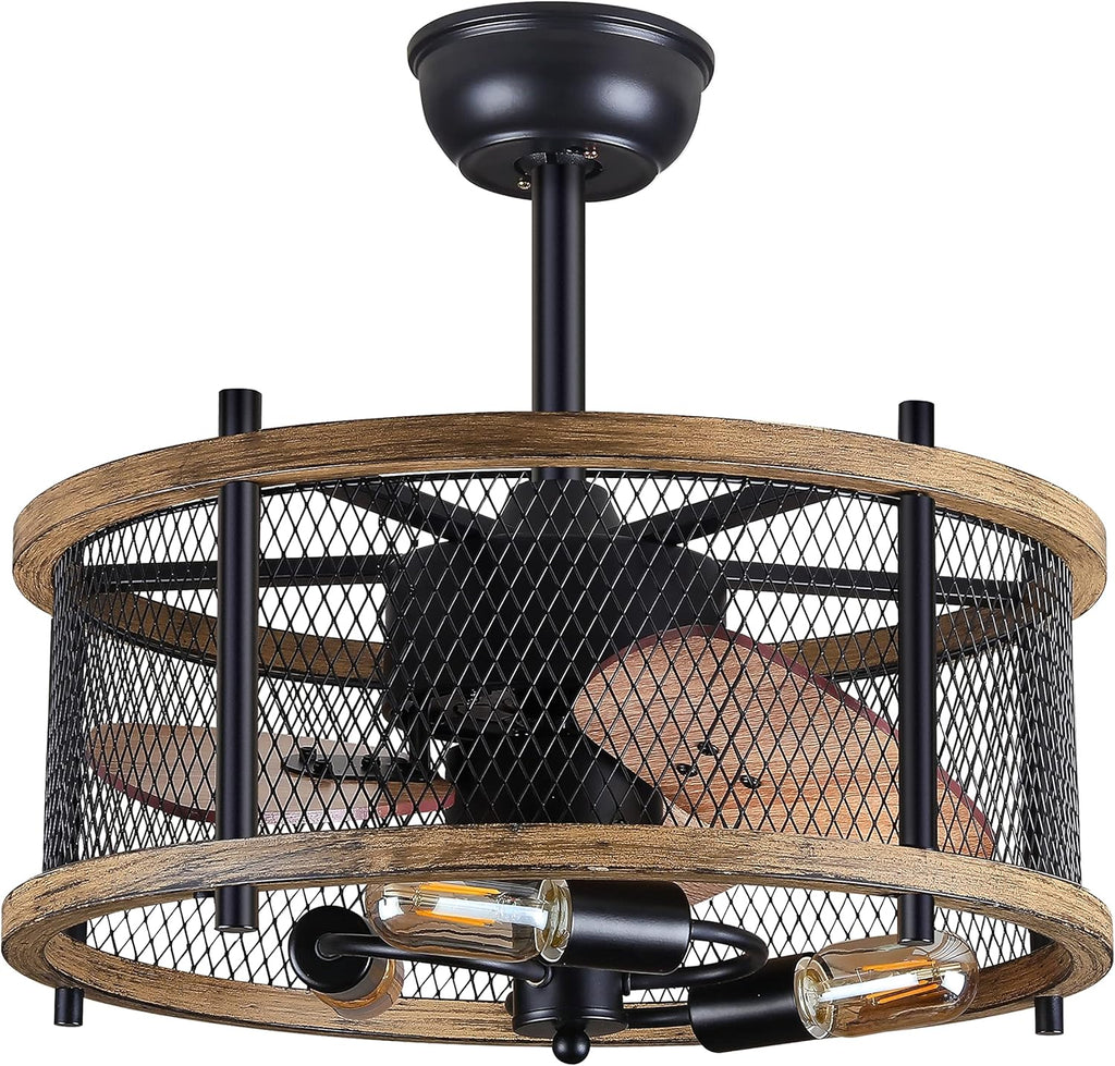 20-inch Caged Ceiling Fan with Light U440