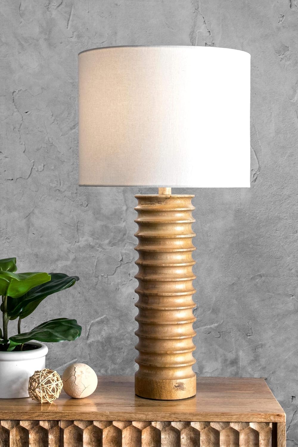 Wood Table Lamp W154