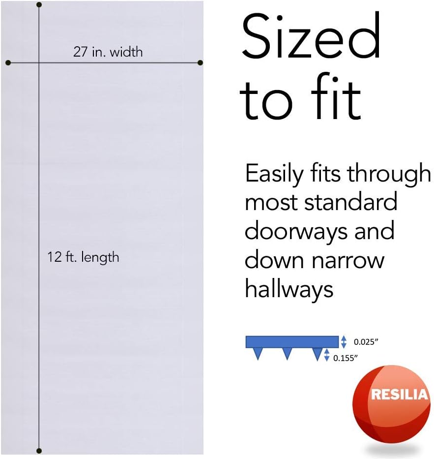 Clear Vinyl Plastic Floor Runner Protector 27 Inches Wide x 12 Feet Long J86679