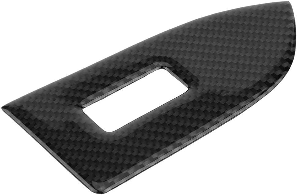Carbon Fiber Self-Adhesive Window Switch Button Cover Trim, Pack of 2 K3490