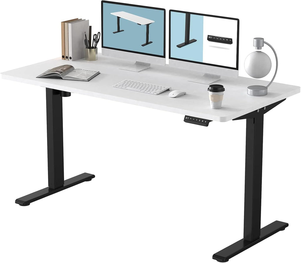 Electric Height Adjustable Standing Desk 48 x 24 Inches White B926