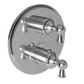 Gloss Black Round Thermostatic Trim Plate with Handle E67821