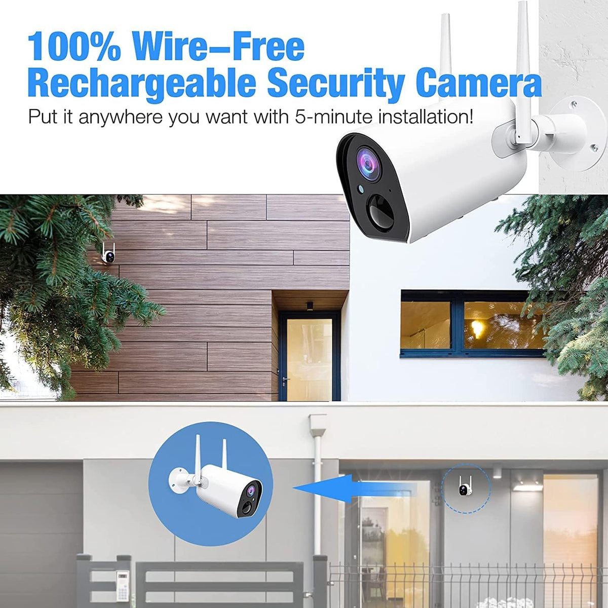 1080P Battery Powered Wireless Outdoor Security Cameras K586