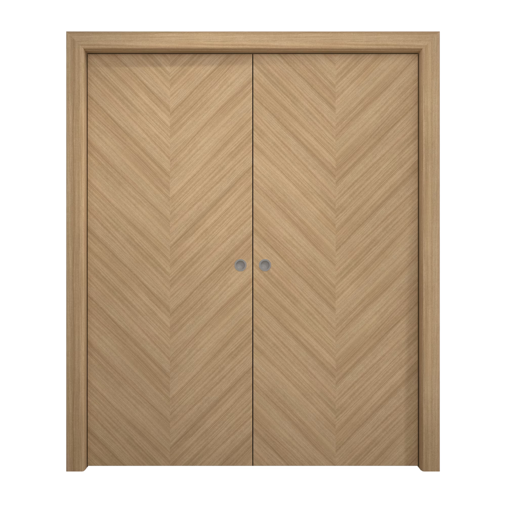 Solid Wood Sliding French Double Pocket Doors 36 x 80 inches H8479