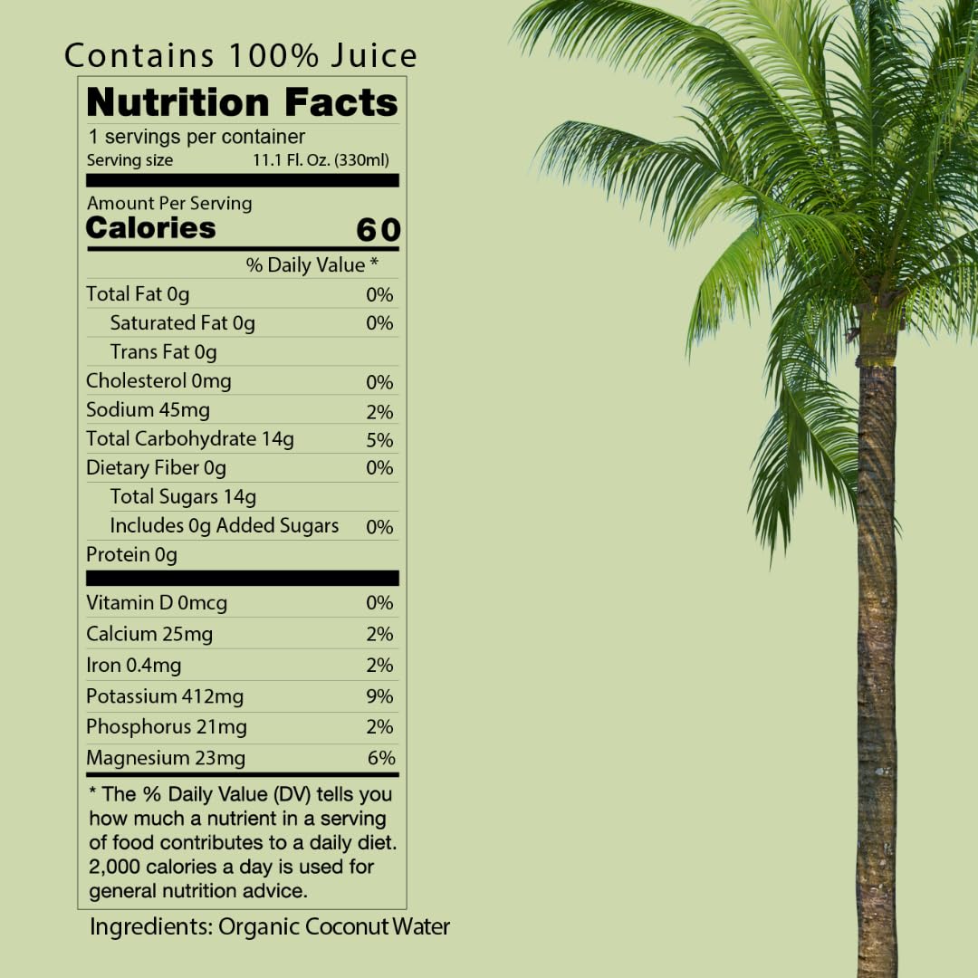 11 Fl Oz (Pack of 12) Organic Coconut Water I818104
