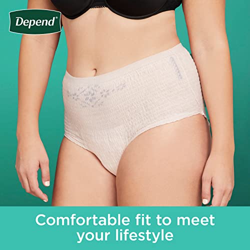 Disposable Maximum Blush Medium Adult Incontinence Underwear for Women, 30 Count S84603