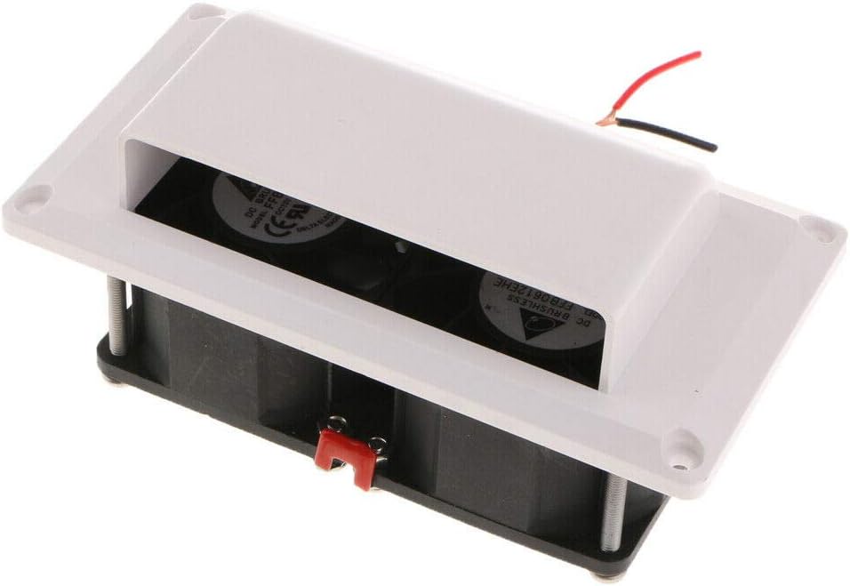 White 25W RV Side Air Vent Exhaust Fan T191