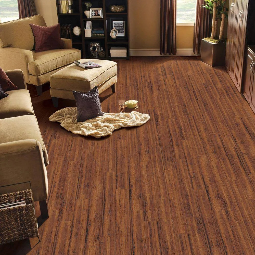 Hand Scraped Strand Woven Solid Bamboo Flooring U78890