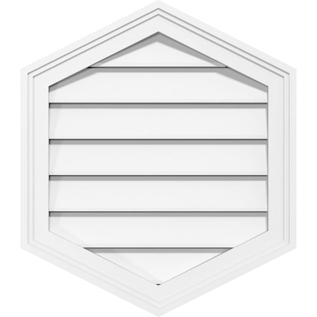 Vertical Peaked Surface Mount PVC Gable Vent P271093