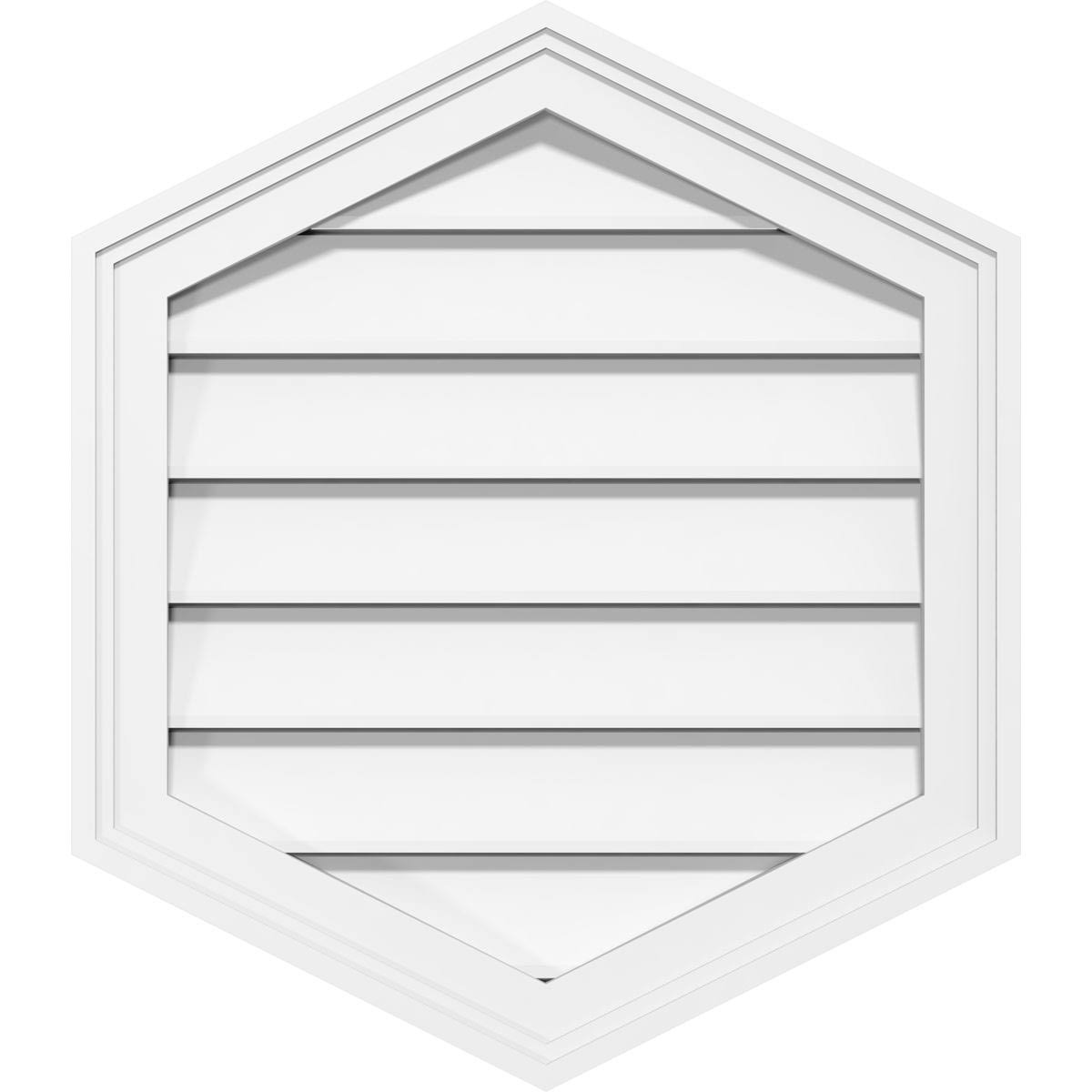 Vertical Peaked Surface Mount PVC Gable Vent P271093
