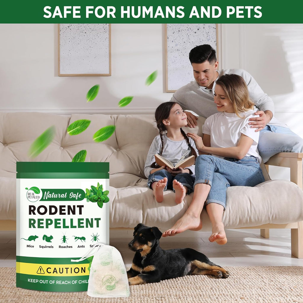 Natural Peppermint Oil Rodent Repellent Pouches, 10 Pouches O743
