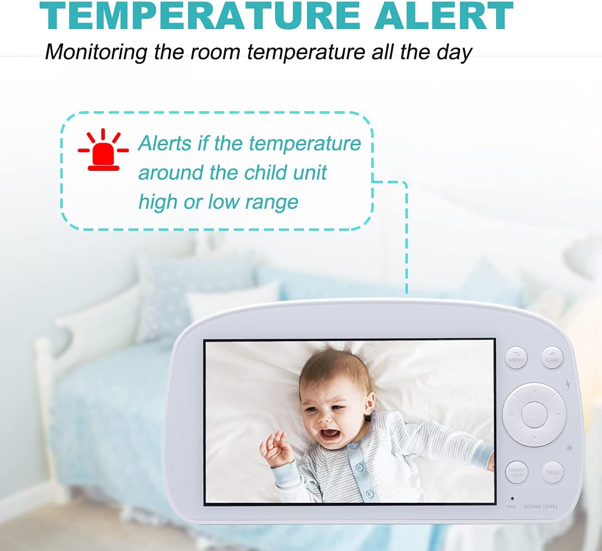 Video Baby Monitor with Camera and Audio 720P HD 5.5 Display Q5840