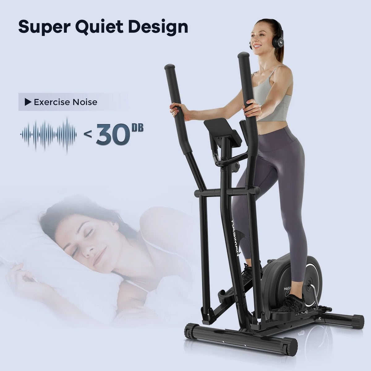 Silent Magnetic Elliptical Bike Stationary Exercise Machine R1937