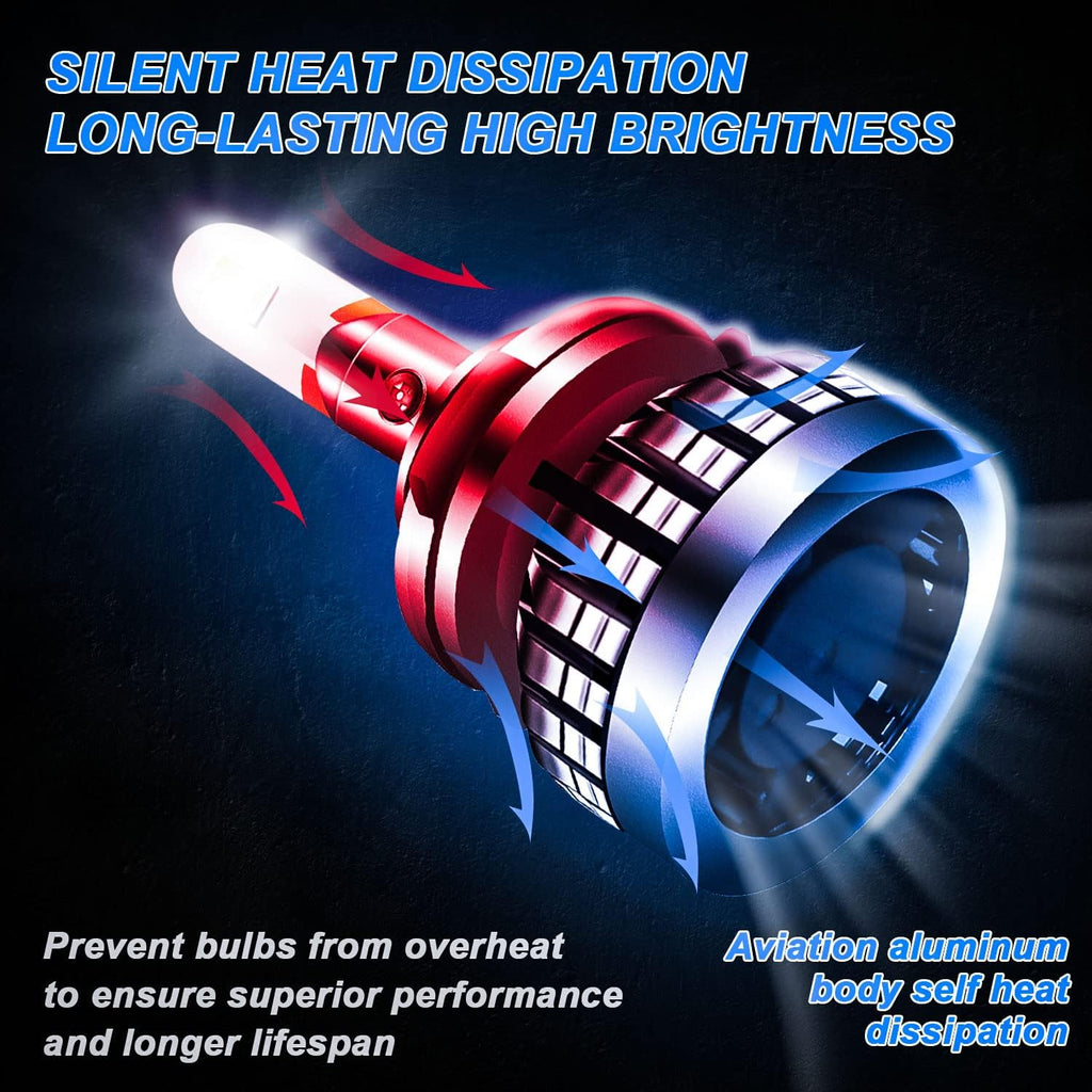 9005 High Beam H11 Low Beam LED Headlight Bulbs Conversion Kits, Pack of 4 Pack of 2 Y9051