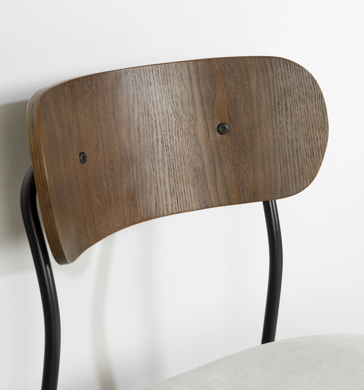 White Mid-century Glam Chair C3643