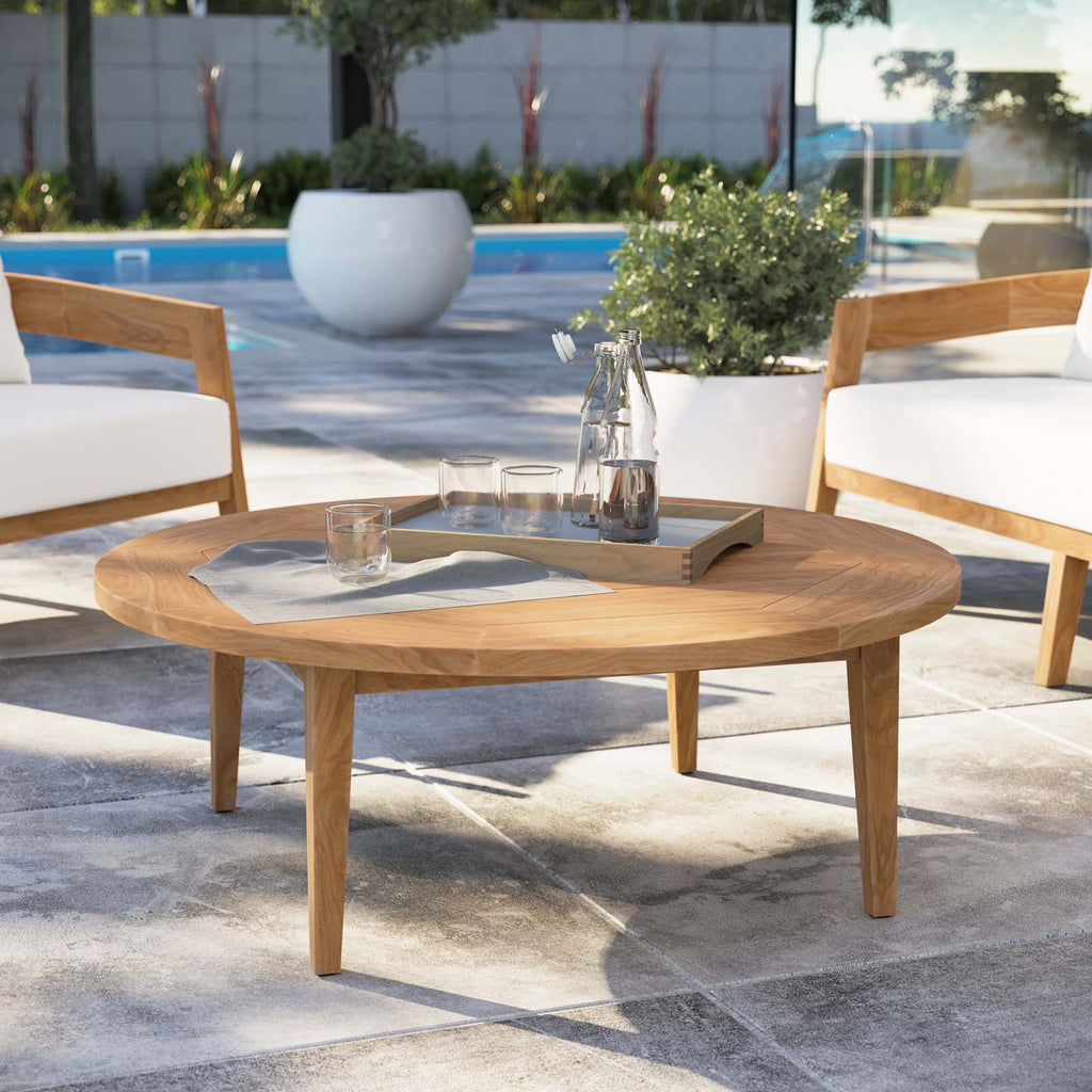 Round Teak Wood Coffee Table R11192