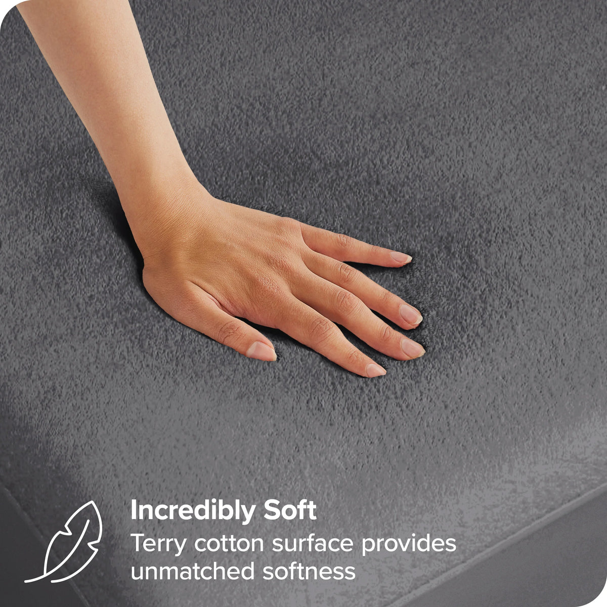 Twin XL Gray Waterproof Mattress Protector Y2377