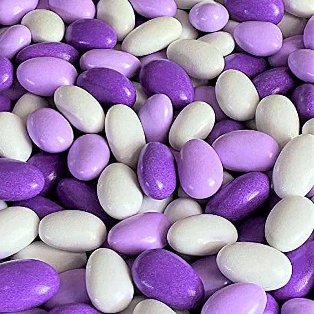 Lavender Purple & White Jordan Almonds 3.5 LBS Vegan & Kosher N169